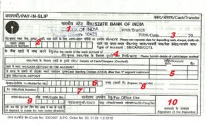 How to fill State Bank of India (SBI) Deposit/Withdrawal Form/Slip