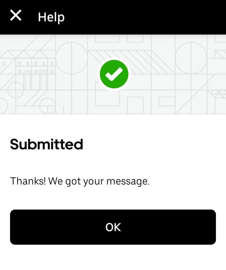 Uber Complaint Submit