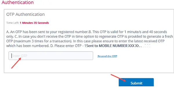 Enter OTP to Verify