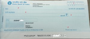 How to Fill State Bank of India Cheque?