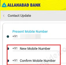 How to Update Mobile Number in Allahabad Bank Online?