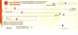 How to Fill Bank of Baroda Cheque?
