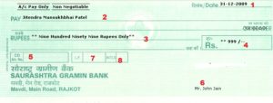 Gramin Bank Cheque Sample
