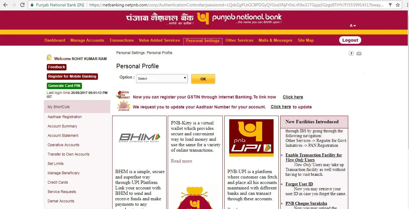 How To Generate Pnb Credit Card Pin