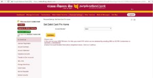 Generate PNB ATM Card PIN Online