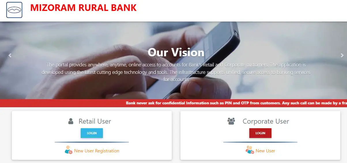 Mizoran Rural Bank NetBanking Registration