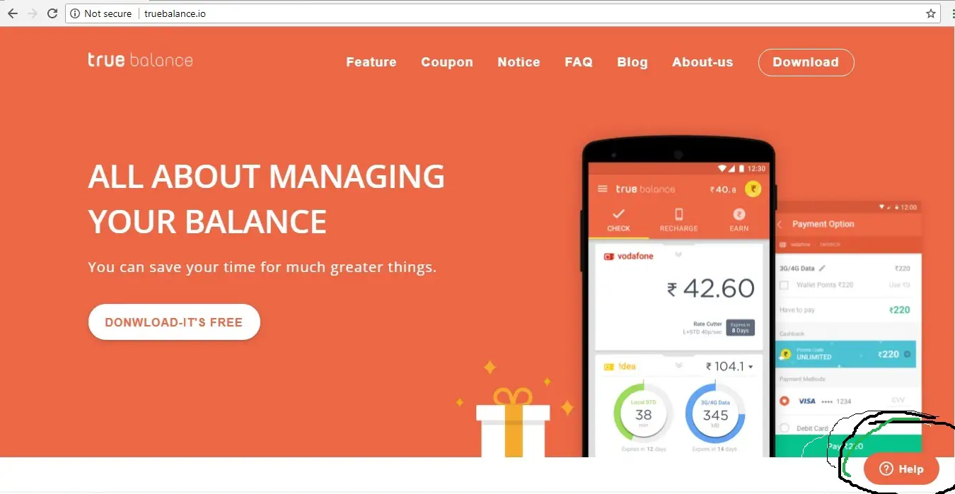 true balance app customer care number india
