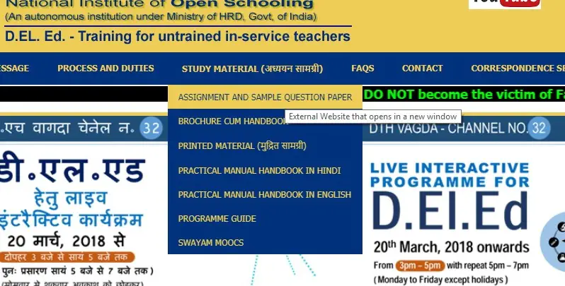 Select "Assignment and Sample Question Paper Link"