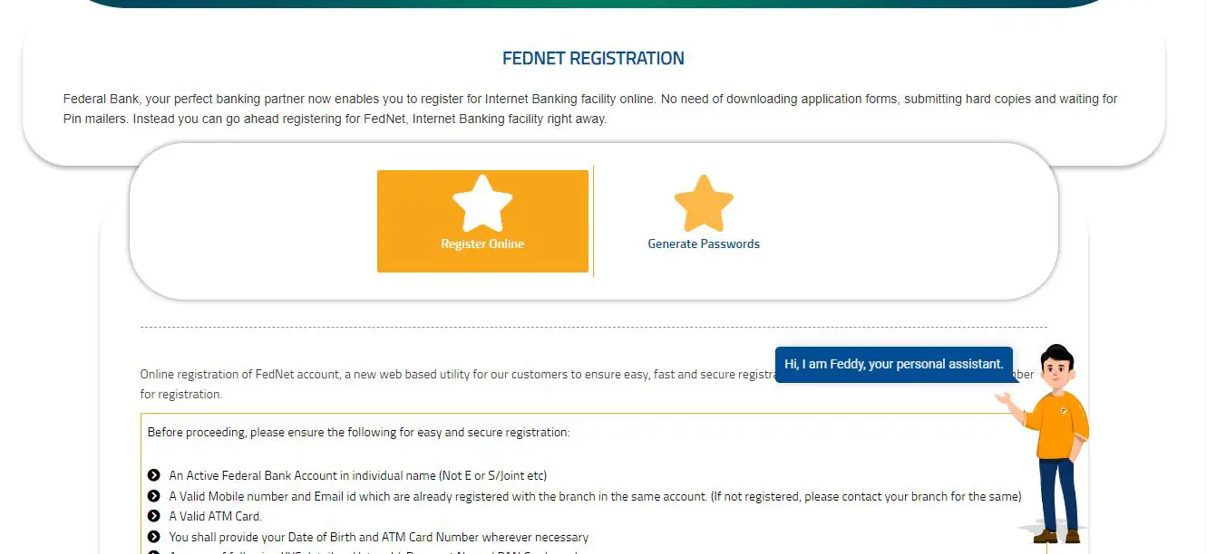 How to Register for Internet Banking in Federal Bank? 