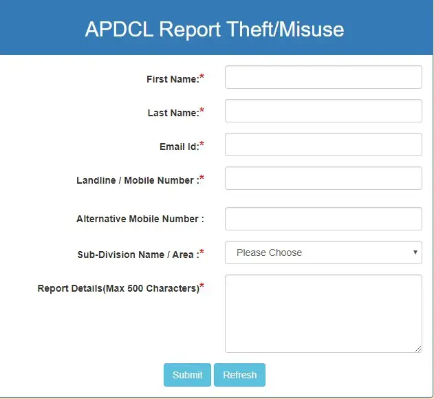 How to Report Theft in APDCL Online?