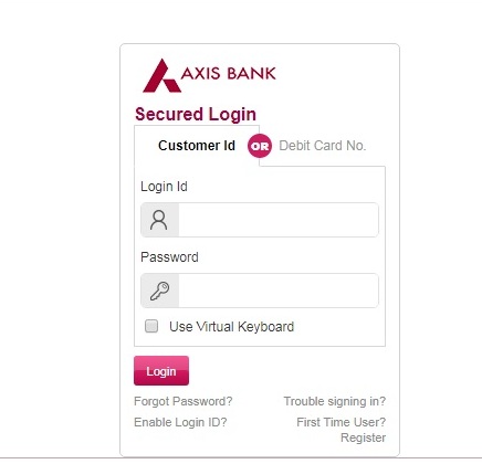 Axis Bank official website