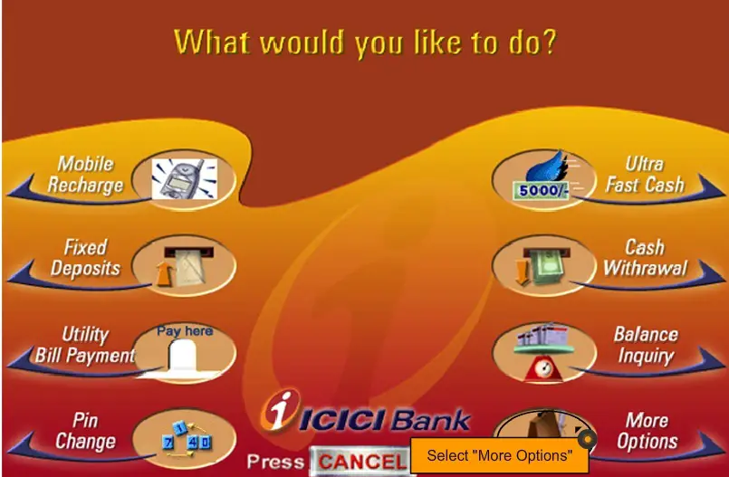 Register Mobile Number in ICICI Bank Through ATM
