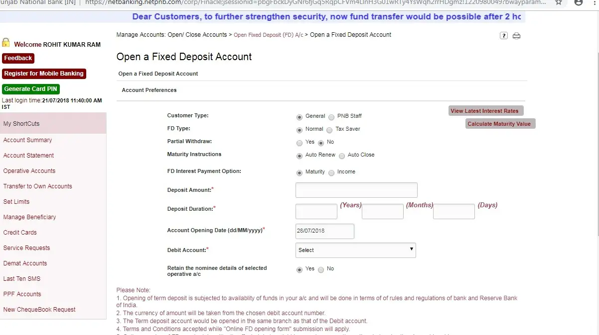 Fill all the details, amount and click on "Submit"