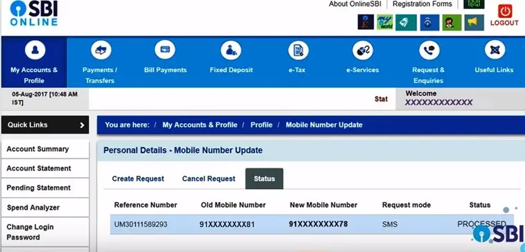 Change Mobile Number Online in SBI Without Visiting Branch