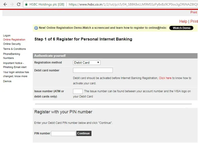 Select "Registration Method"