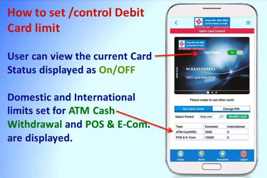 How to Lock/Unlock Your Debit Card in Central Bank of India?