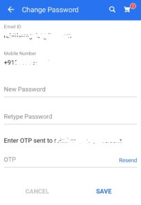Flipkart Password Update