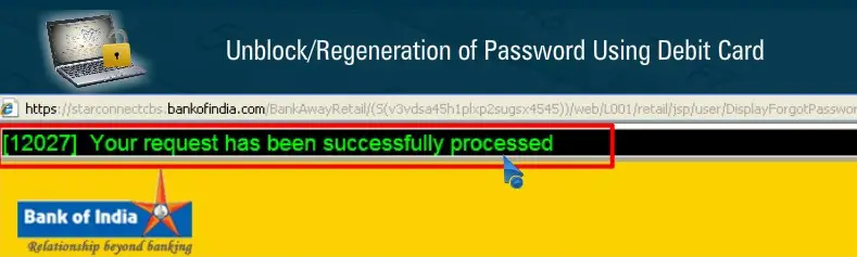 How to Unblock Password in Bank of India?