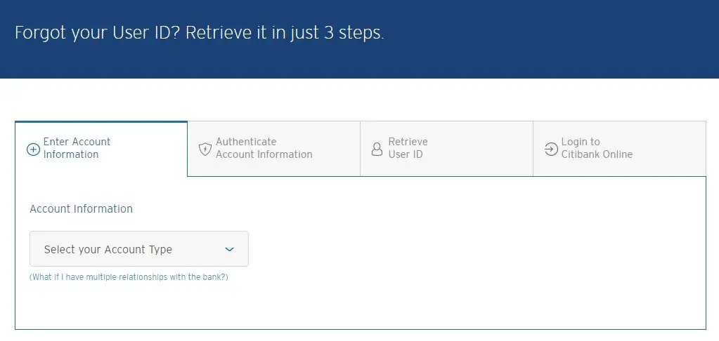 How to Retrieve User ID of Citi Bank Online?