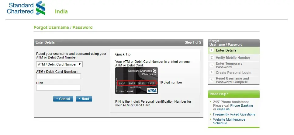 How to Recover Password of Standard Chartered Bank Online?