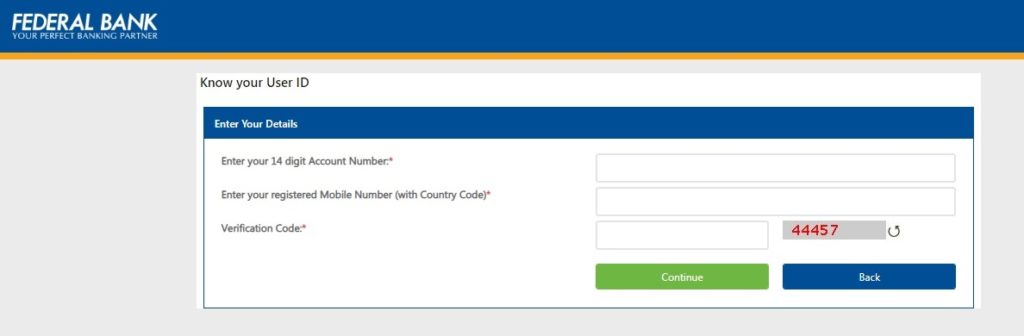How to Recover User ID Online in Federal Bank?