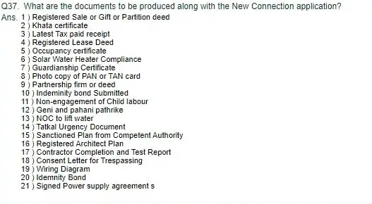 BESCOM New Connection Documents