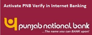 Activate PNB Verify in Internet Banking
