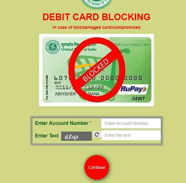 How to Block United Bank of India ATM Card Online?