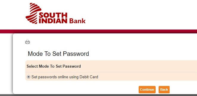 Generate South Indian Bank Internet Banking Password