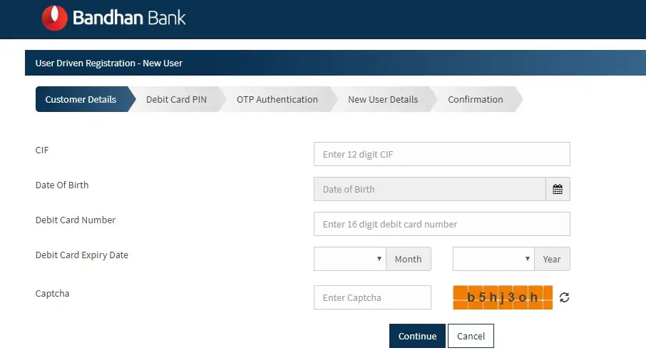 How to Register for Online Banking in Bandhan Bank?