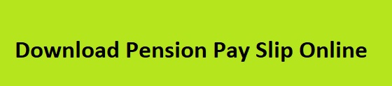 Download Pension Pay Slip Online