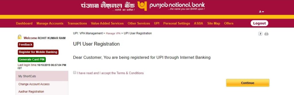 UPI Deregister