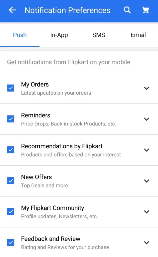 Flipkart Notifications Off Method