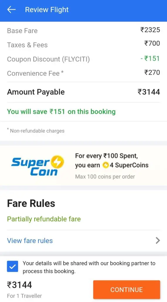 Flight Flipkart Booking