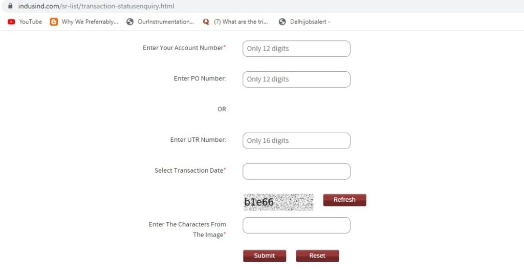 How to Check RTGS Transactions Status Online in IndusInd Bank?