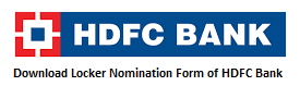 Download Locker Nomination Form of HDFC Bank