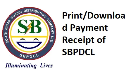 Print/Download Payment Receipt of SBPDCL