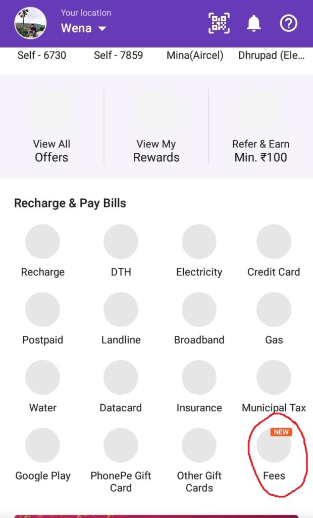 Pay Institute Fees with Phone Pe