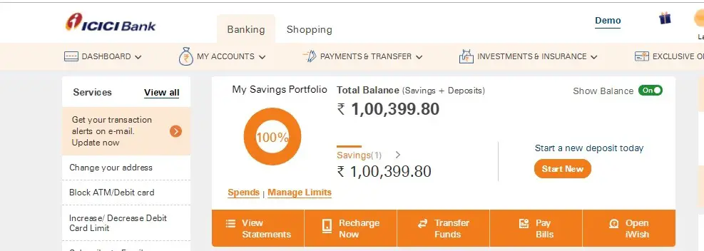Change/Update Nominee in ICICI Bank Account