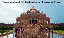 Download and Fill Akshardham Cloakroom Form