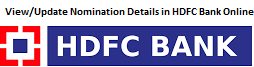 View/Update Nomination Details in HDFC Bank Online