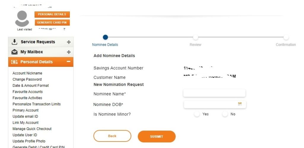 Change Nominee in ICICI Through Netbanking