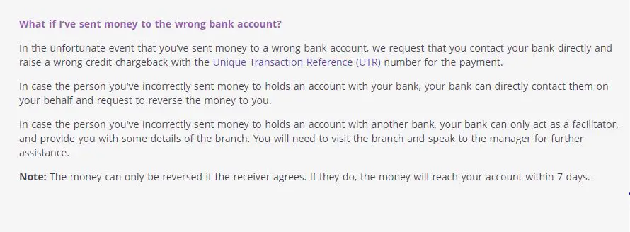 PhonePe Wrong Account Money Sent