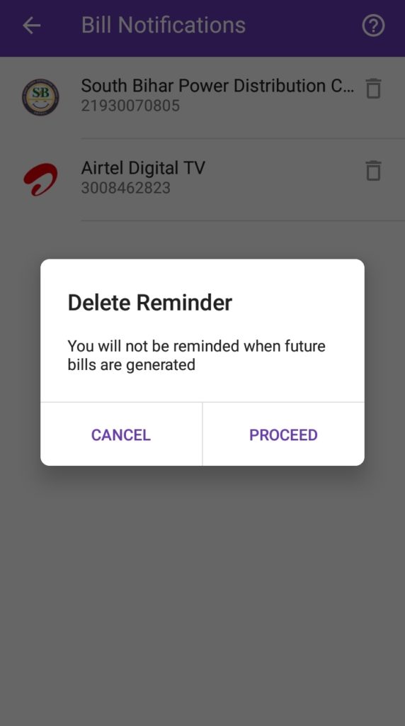 Delete Notifications from Phone Pe