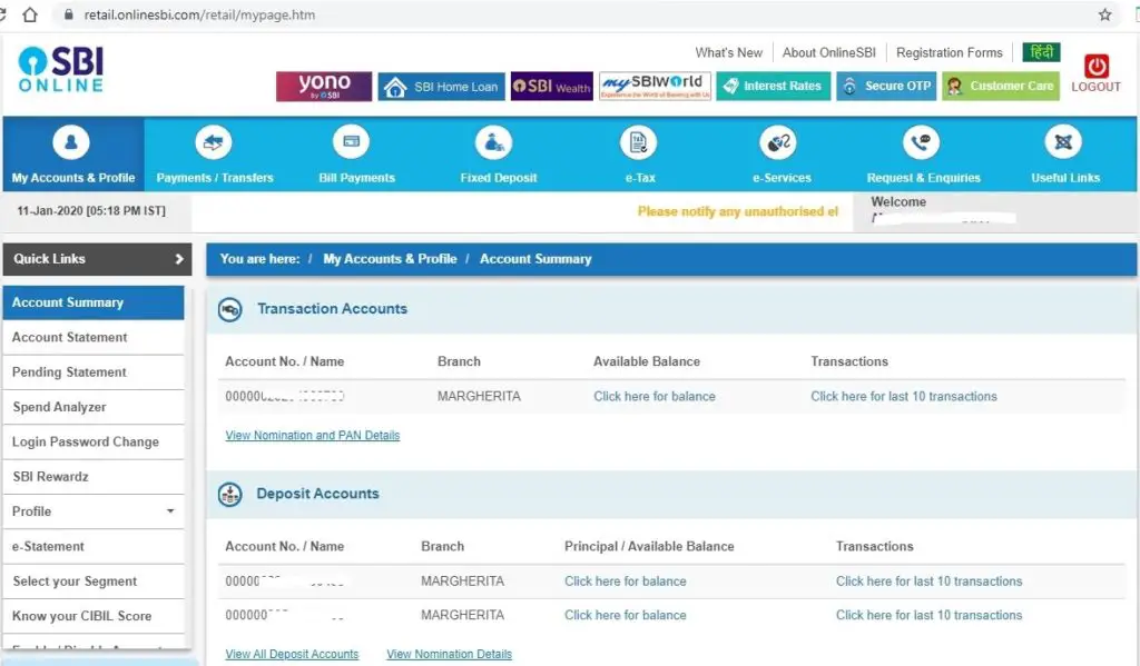 How to View SBI Interest Certificates on Deposit Accounts?