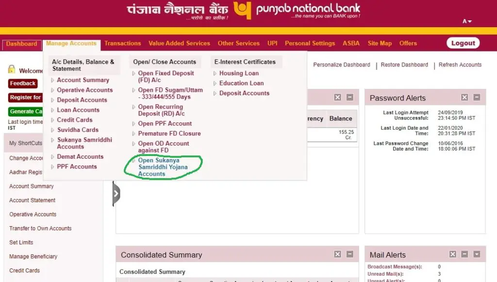 Open Sukanya Samriddhi Account Online in PNB