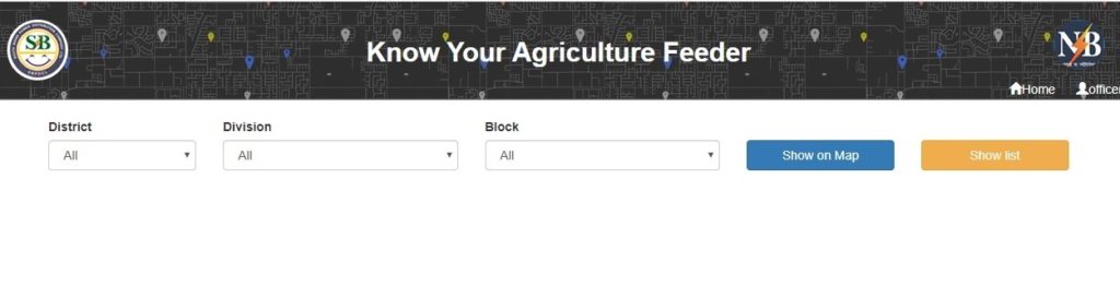 A small form will open. Select district, division, block and click on “Show List"
