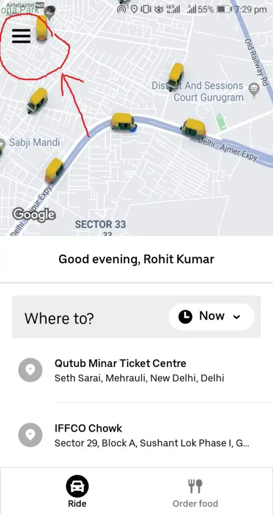 Change/Update Mobile Number in Uber App