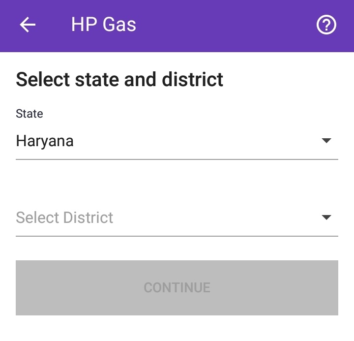 Select relevant State, District and click on "Continue"