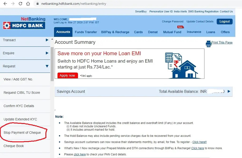 how to know net banking hdfc
